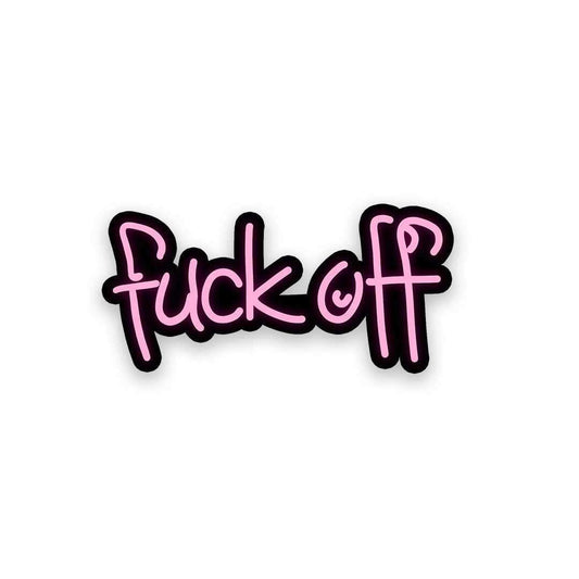 Neon F*ck off Sticker