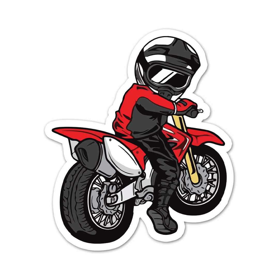 Red Bike Chibi Sticker